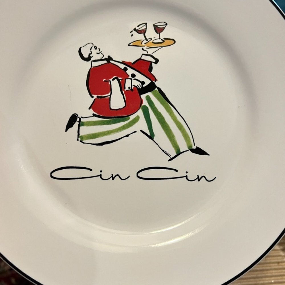 Cheers Darling Rosanna Set of 4 Salad Plates New in Box - Picture 4 of 5